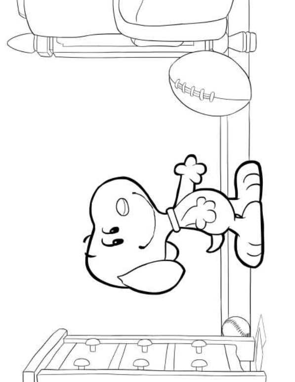 Plansa de colorat cu Charlie Brown 16 8